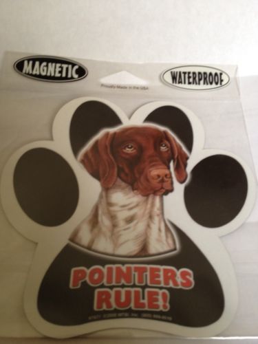 Car Magnet Paw Print Design: Pointers Rule! Waterproof & Made In The Usa!  New