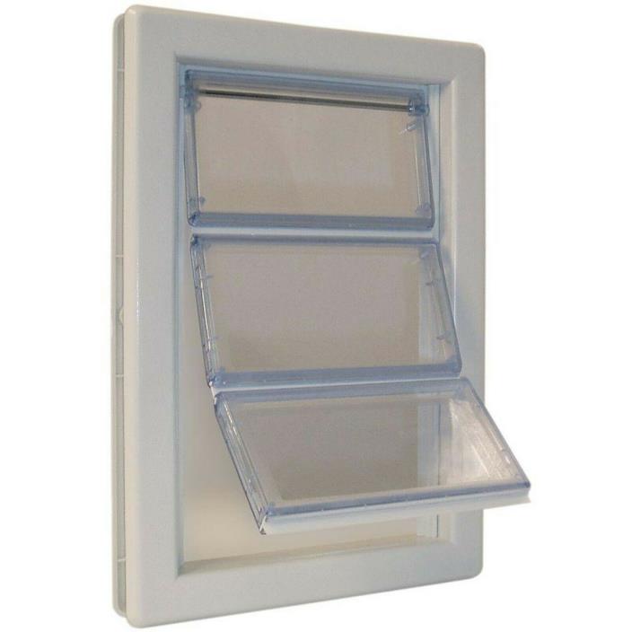 Ideal Pet Patio Door 18.62 in. Double Walled Flap Lock-Out Panel Plastic Frame