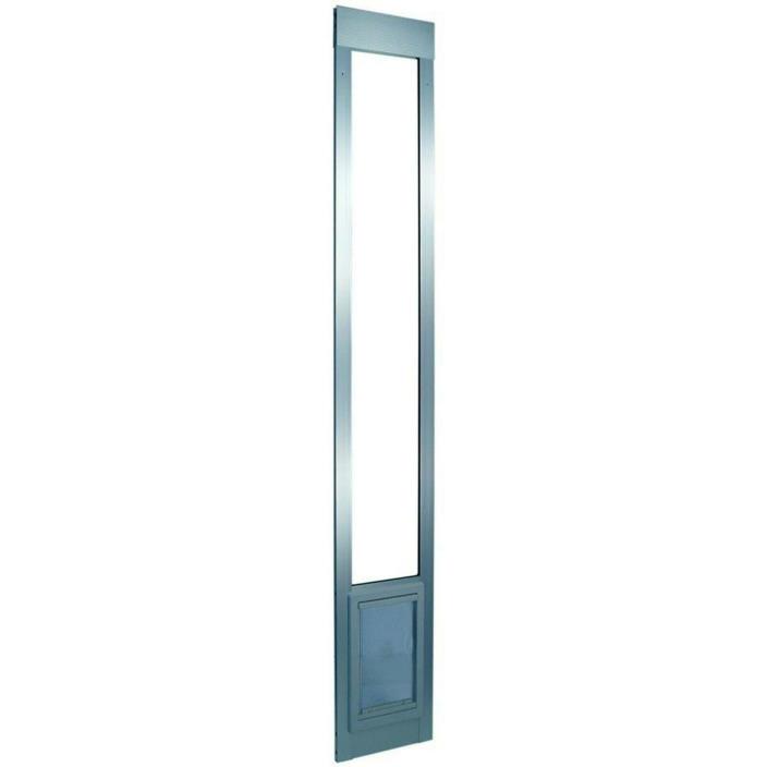 Ideal Pet Patio Door 11 in. x 15 in. Sliding Lockable Flap Panel Aluminum Frame