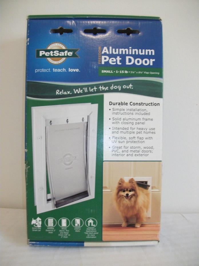 PET SAFE ALUMINUM PET DOOR SMALL 1 TO 15 LB FLAP OPENING Q2-7