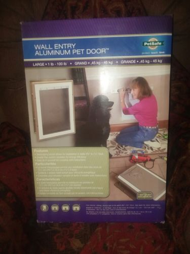 PetSafe HPA11-10920 Aluminum Wall Entry Pet Door Large 1-100 lb