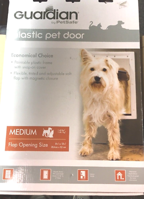 Guardian by PetSafe White Plastic Pet Door Medium Size Dogs