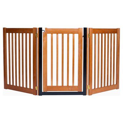 Dynamic Accents 32 in. Walk-Through 3 Panel Free Standing Gate - Artisan Bronze