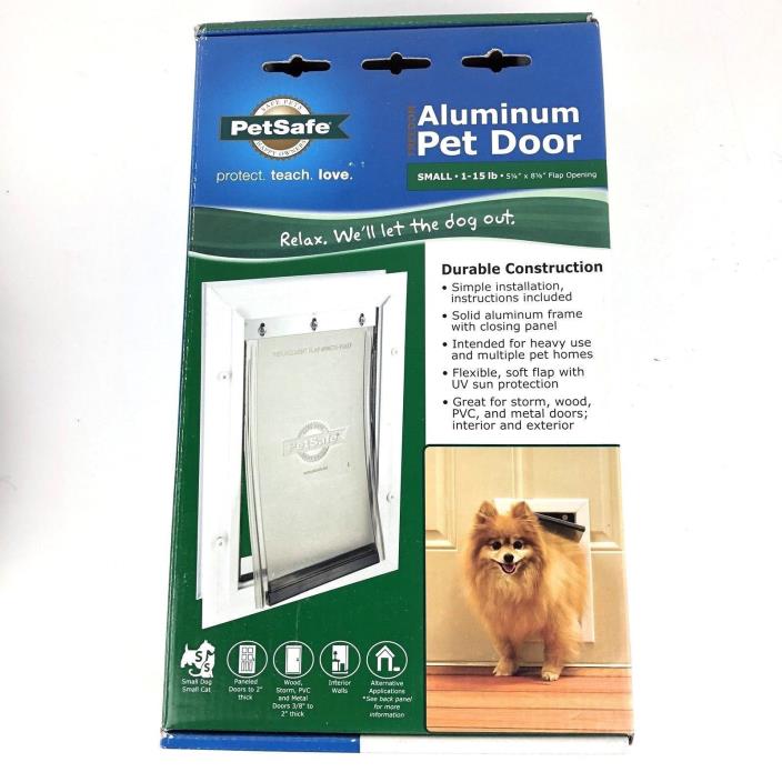 PetSafe Aluminum Pet Door Small 1-15LB Dog Cat For Heavy Use PPA00-10859 New