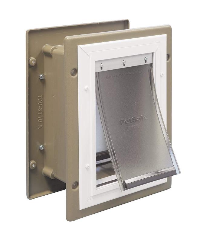 PetSafe Wall Dual Entry Aluminium Telescoping Pet Door for Small Dogs! FREE SHIP