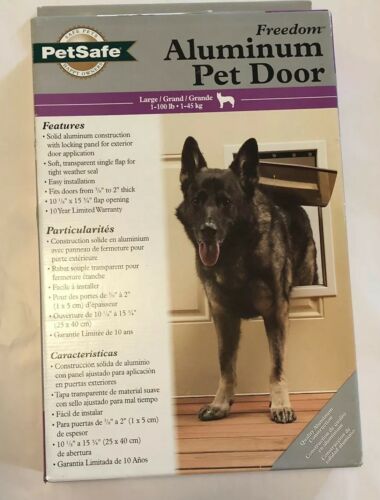 PetSafe Freedom Aluminum Pet Dog Door LARGE 1-100 LB. Model # HPA11-11600 lot G1