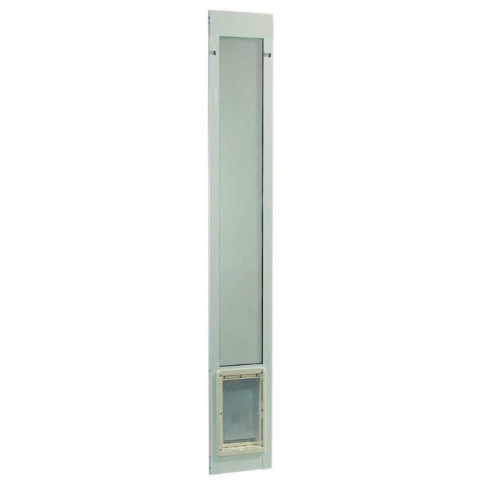 Ideal Pet 7 in x 11.25 in Medium White Aluminum Pet Patio Door Fits 77.6 in t