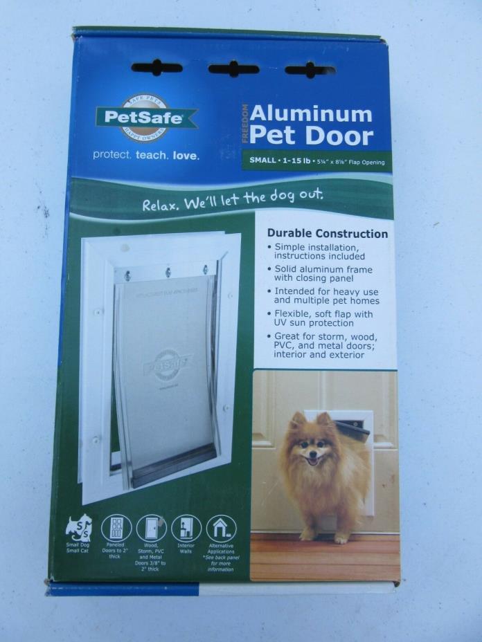 PetSafe Aluminum Pet Door Small 1-15LB Dog Cat For Heavy Use PPA00-10859