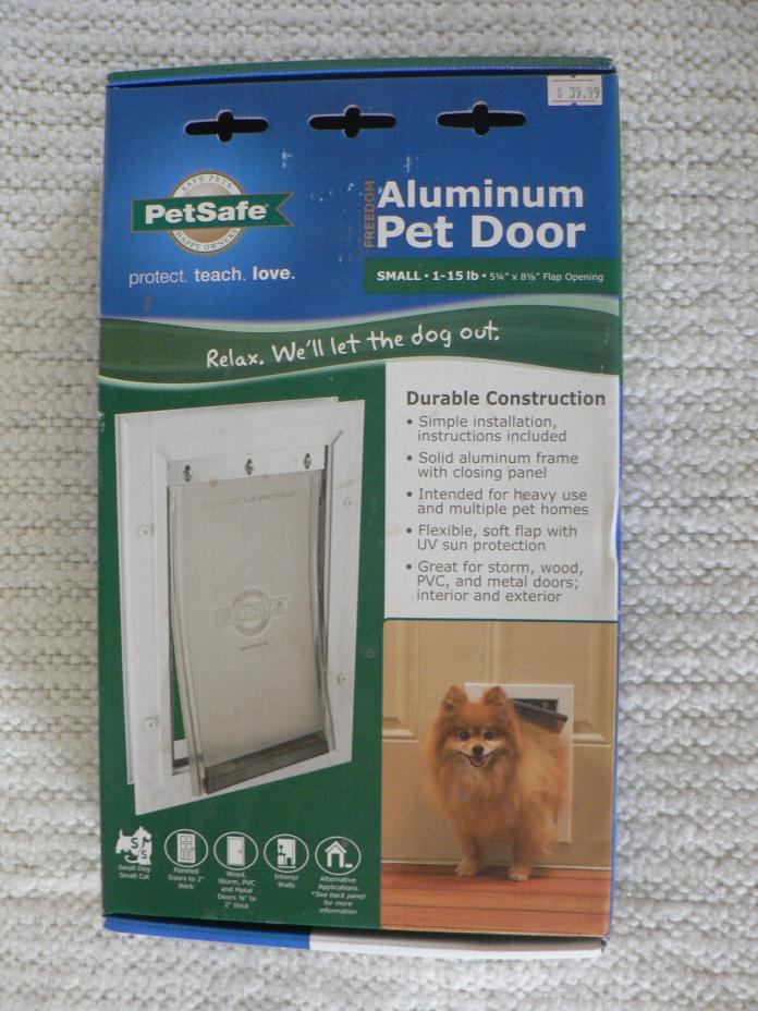 PetSafe Aluminum Pet Door Small 1-15LB Dog Cat For Heavy Use