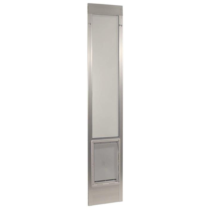 Dog Door Pet Door for Sliding Patio Aluminum Screen Silver Extra Large XL 90 LB