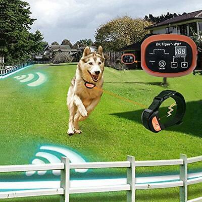 Dr.Tiger 2 Receiver Electric Dog Fence With Rechargeable Shock Collar, Wire Or
