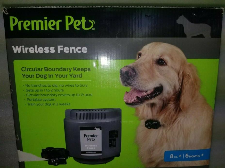 Premier Pet GIF00-16347 Wireless Dog Pet Fence Containment collar electric shock