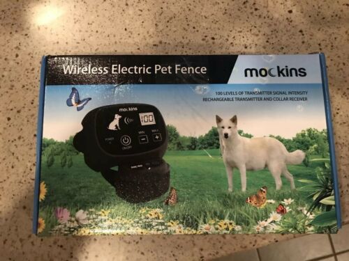 Mockins 2 Collar NO WIRE Electric Pet Fence System