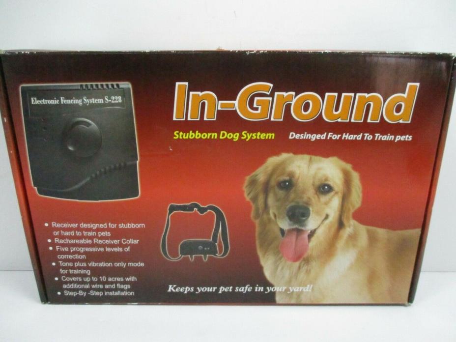 Dog Fence Stubborn Pet Containment System Electric Transmitter Wireless Collar