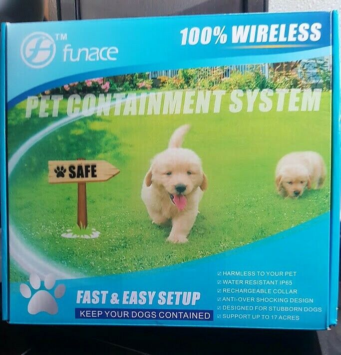 FUNACE 100% WIRELESS PET FENCING CONTAINMENT SYSTEM / FAST & EASY SETUP