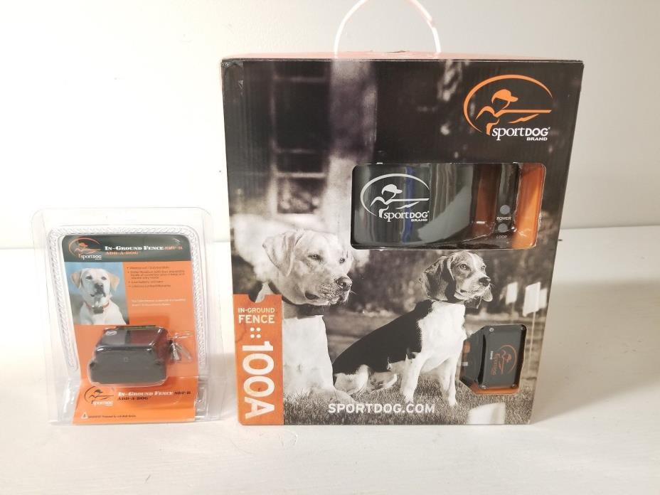 Sportdog 100A In-Ground Fence SDF-100A with 2nd Collar SDF-R Like New in Box