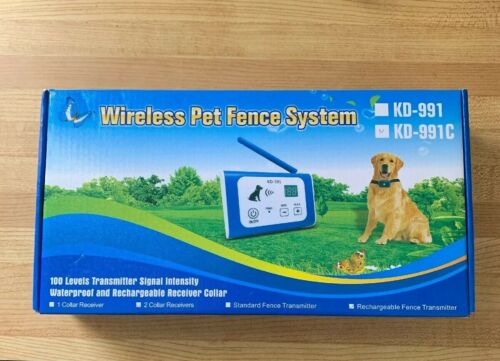 Wireless Pet Fence System 2 Collars (Model# KD-991C) - New