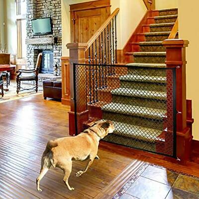 Magic Gates & Doorways Gate For Dogs, Stretchy Pet Barrier Mesh, Folding Baby -