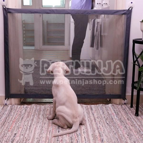 Magic Gate for Dogs Portable Folding Mesh Screen Gate for House-29