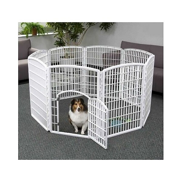 Dog Pen Exercise Kennel Play Portable Pet Containment Indoor Outdoor 8 Panel NEW