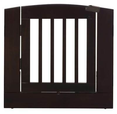 24in. Medium Individual Panel Pet Gate with Door in Cappuccino [ID 3458400]