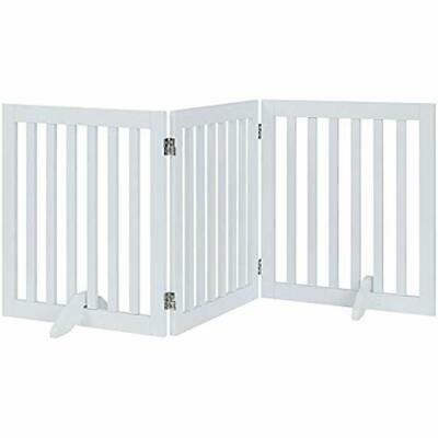 Freestanding Gates & Doorways Wooden Dog Gate, Foldable Pet With 2PCS Support