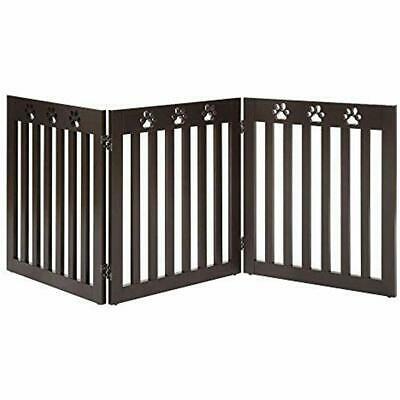 Unipaws Gates & Doorways Dog With Paw Deco Design, Assembly-Free Pet Gate, Baby