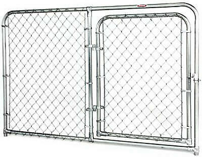 STEPHENS PIPE & STEEL LLC 6 x 4-Ft. Dog Kennel Gate Panel, Silver Series