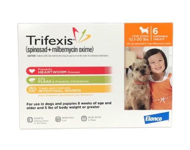 Trifexis for Dogs 10.1-20 lbs 6 Months Fast Shipping NEW Exp.12/2020