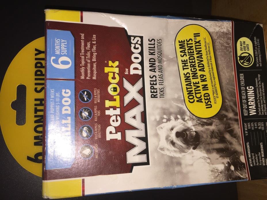 PetLock Max for Small Dogs  6 Month Supply New In Box