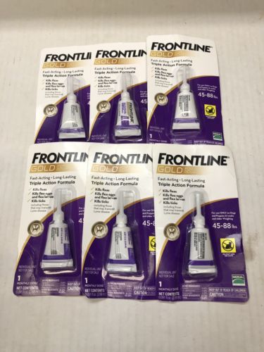 FRONTLINE GOLD for Dogs 45-88 Lbs 6 PACK, EPA Approved, 6 Month Supply