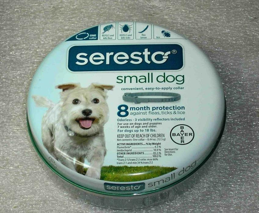 Bayer Seresto Flea & Tick Collar for Small Dogs up to 18 Lbs 8 Month Protection