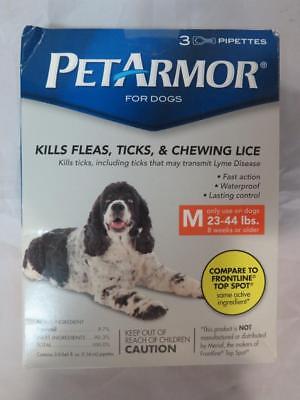PetArmor Flea Tick Lice Treatment for Dogs 23 - 44 LBS 3 Pipettes