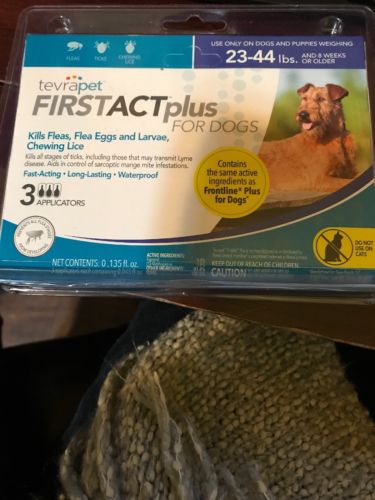 TevraPet FirstAct Plus Flea and Tick Drops for Dogs & Puppies 23-44 lbs.