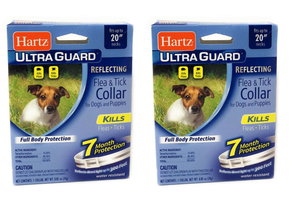 Flea Collar for Dogs and Puppies 2 PACK Reflecting Collar Up to 20 Inches