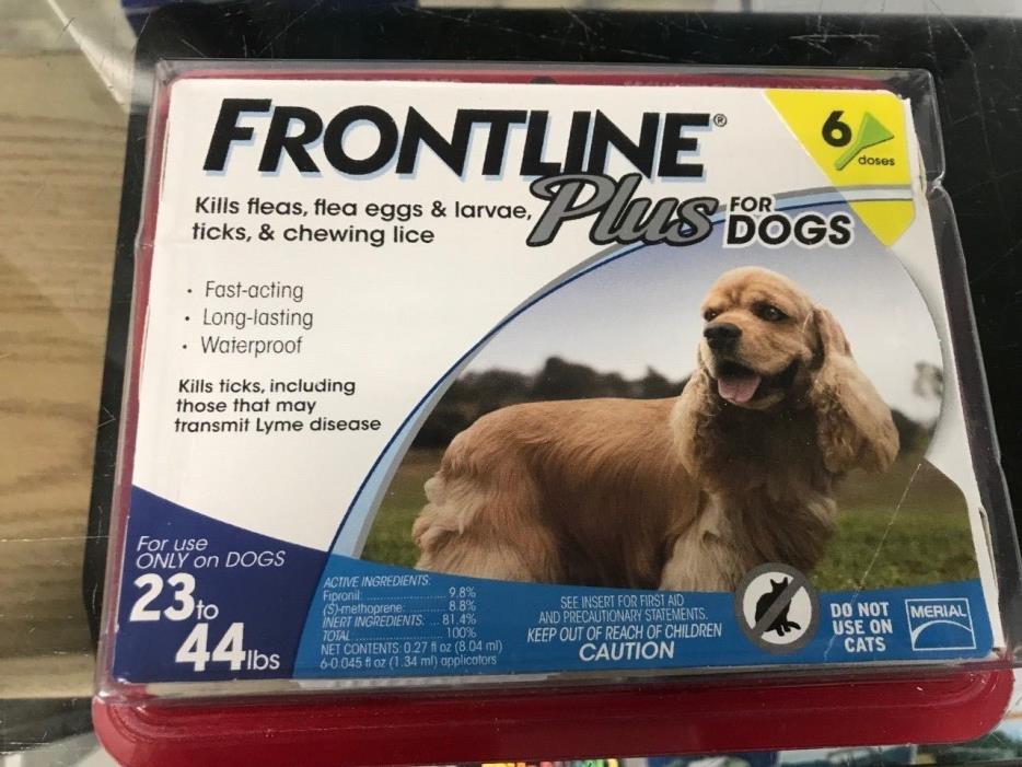 Frontline Plus For Dogs 23-44 lbs 6 Doses BRAND NEW