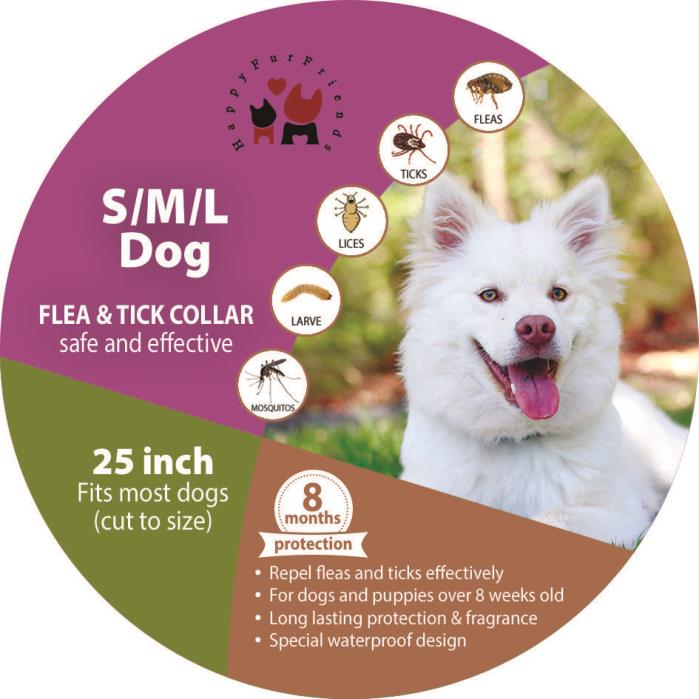 2 X Flea Tick Collar For Dogs Prevents all Pests For 8 Months Same As Seresto