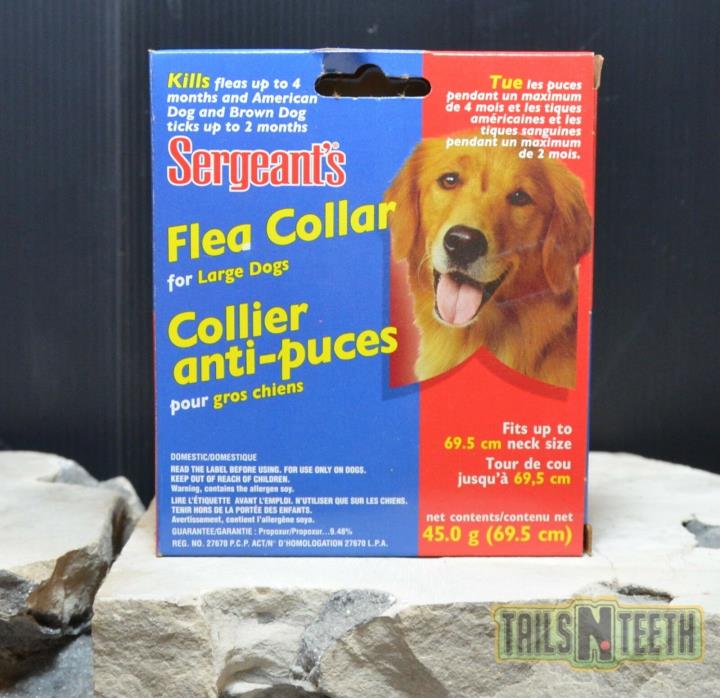 Sergeant's Flea Collar for Large Dogs - Up To 69.5cm Neck - Kills Fleas To 4 Mos