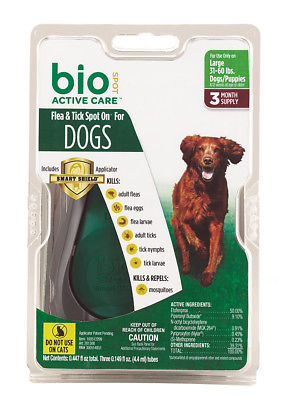 Bio Spot Active Care Flea & Tick Spot On, Large Dog, 3 Mo Supply