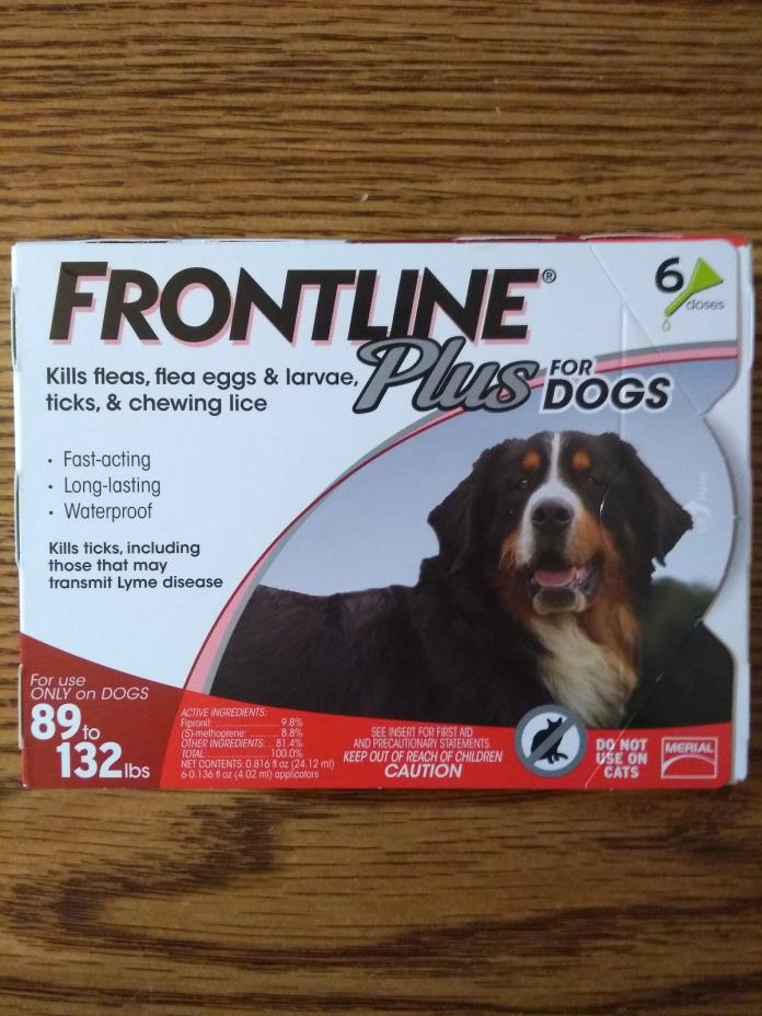 Frontline Plus For Dogs 89 - 132 lb 6 DOSES