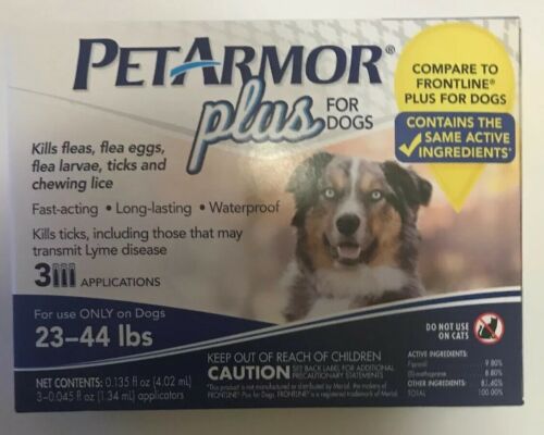 PetArmor Plus Flea & Tick Treatment for Dogs 23-44 lbs 3 ct