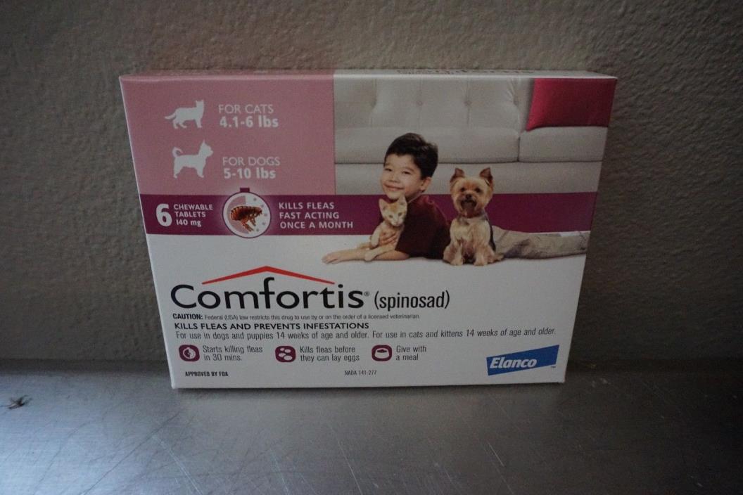 Comfortis 6 Month Flea Cats and Dogs New Unopened Exp. 4/2020