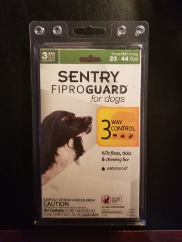 Sentry Fiproguard Flea And Tick Topical For Dogs, 23-44  Lbs, 3 Count