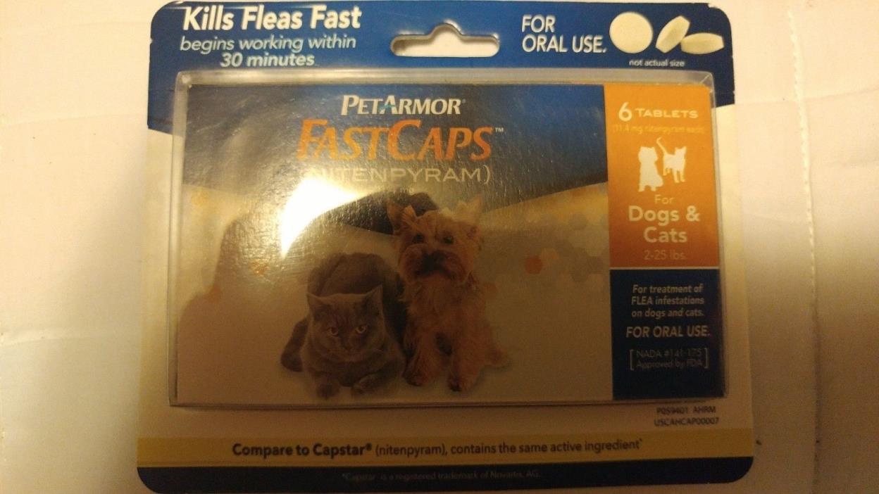 PetArmor fastcaps nitenpyram for dogs and cats 6 tablets oral use - Exp 12/2019