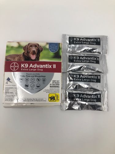 Bayer K9 Advantix II Flea & Tick Treatment Extra Large Dogs over 55 lbs - 4 Pack