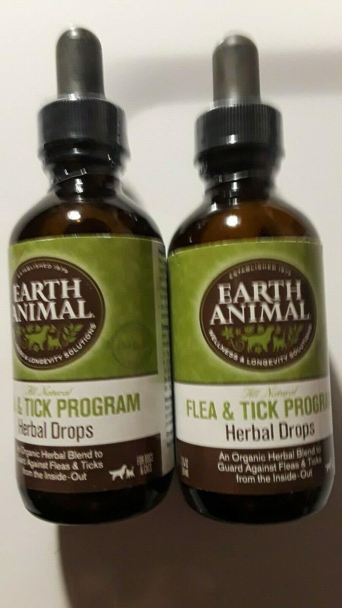 EARTH AMIMAL FLA & TICK PROGRAM HERBAL DROP 4 OZ Exp 08/2020