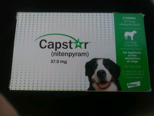 Capstar Nitenpyram For Dogs Over 25 Lbs. (6) Tablets Exp. 3/20