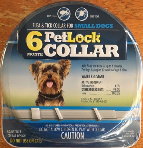 PETLOCK FLEA & TICK COLLAR FOR SMALL DOG~6 MONTH PROTECTION~FREE SHIP