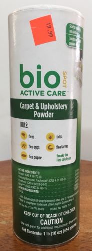 Bio Spot Active Care Flea & Tick Carpet & Upholstery Powder, 16 oz.