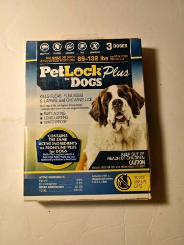 PetLock Plus for Dogs 3 Doses- For Dogs 89-132 lbs